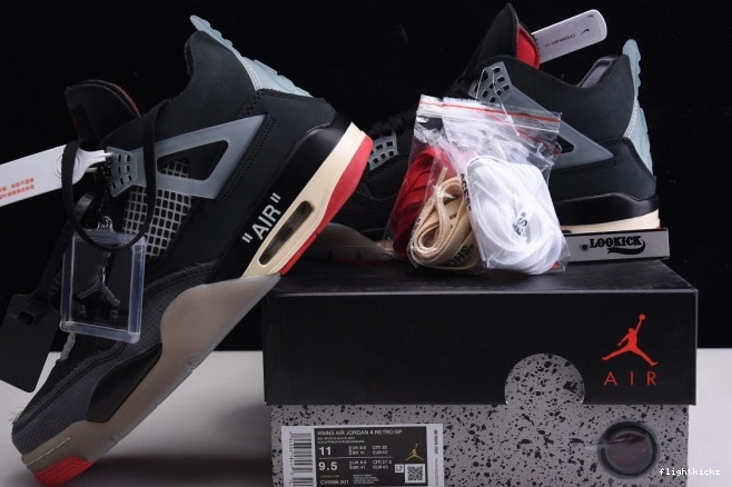 CV9388-001 x 4 Retro Off White Air Jordan Bred 0804